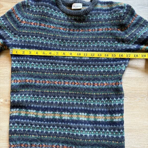 John Henric Sweden Fair Isle Tight Fitting Merino Wool Sweater Size XS - READ - Picture 3 of 9